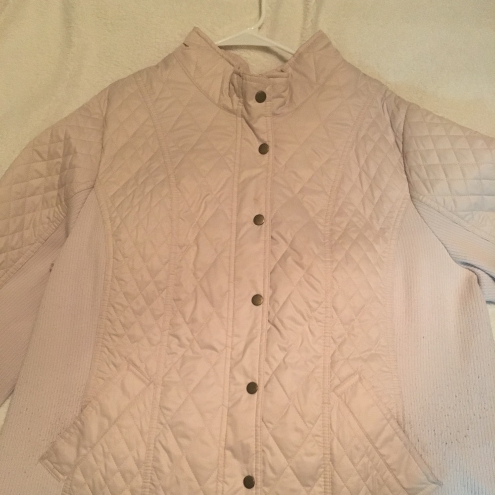 Cream quilted barn style jacket